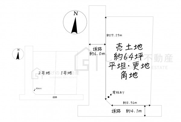 湖南市岩根中央、土地の間取り画像です