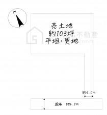甲賀市水口町新城、土地の間取り画像です