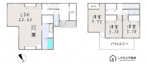 草津市追分、新築一戸建ての間取り画像です