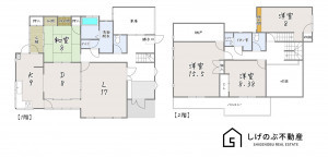 甲賀市甲南町耕心、中古一戸建ての間取り画像です