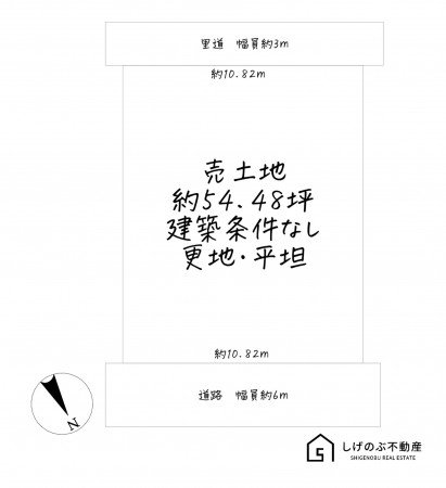 栗東市十里、土地の間取り画像です