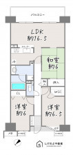 栗東市野尻、中古マンションの間取り画像です