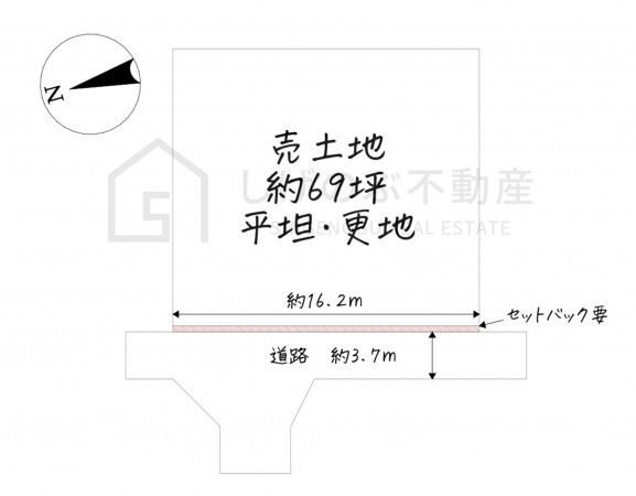 甲賀市水口町高塚、土地の間取り画像です