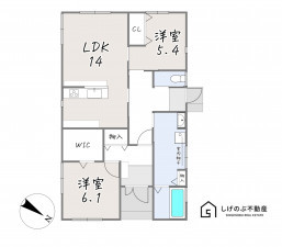 甲賀市水口町春日、中古一戸建ての間取り画像です