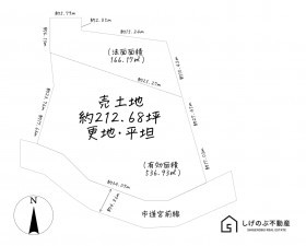 湖南市下田、土地の間取り画像です