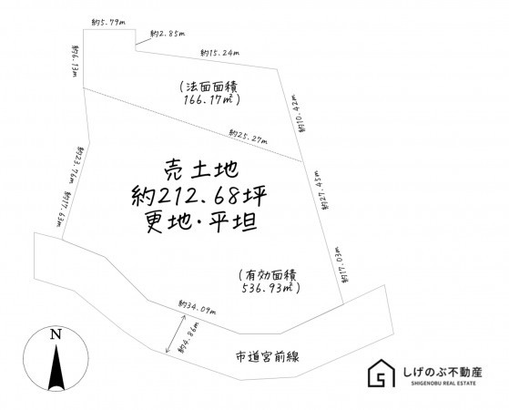 湖南市下田、土地の間取り画像です