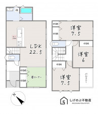 湖南市中央、新築一戸建ての間取り画像です