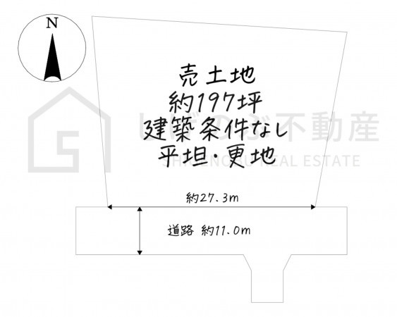 甲賀市甲南町深川、土地の間取り画像です