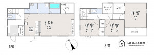 栗東市中沢、新築一戸建ての間取り画像です
