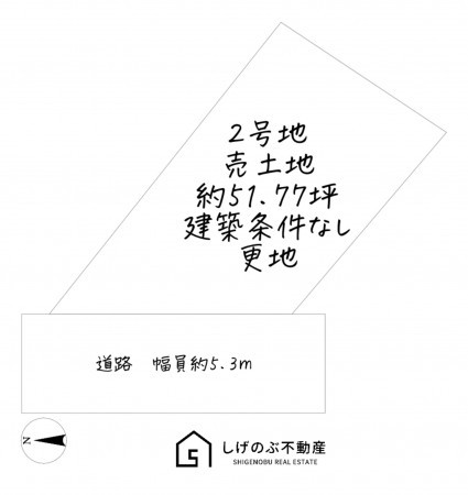 栗東市辻、土地の間取り画像です
