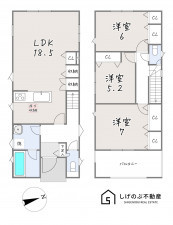 湖南市石部東、新築一戸建ての間取り画像です