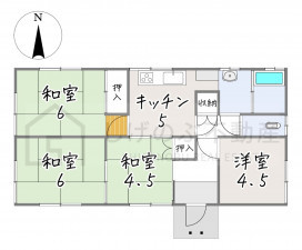 甲賀市甲南町葛木、中古一戸建ての間取り画像です