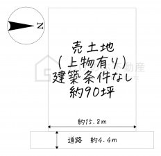 甲賀市甲南町葛木、土地の間取り画像です