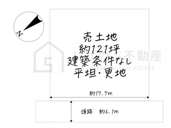 蒲生郡日野町、土地の間取り画像です