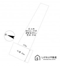 草津市矢橋町、土地の間取り画像です