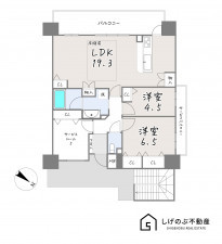 栗東市下鈎、新築マンションの間取り画像です