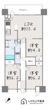 草津市大路、中古マンションの間取り画像です