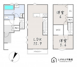 草津市野路、新築一戸建ての間取り画像です