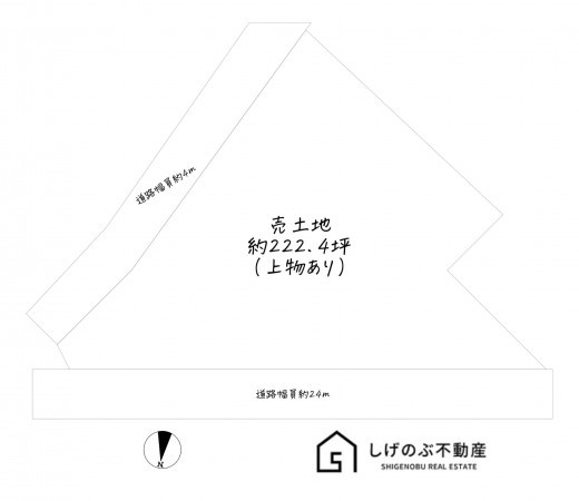 栗東市小柿、土地の間取り画像です