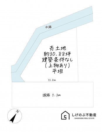 草津市西矢倉、土地の間取り画像です