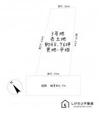 栗東市蜂屋、土地の間取り画像です