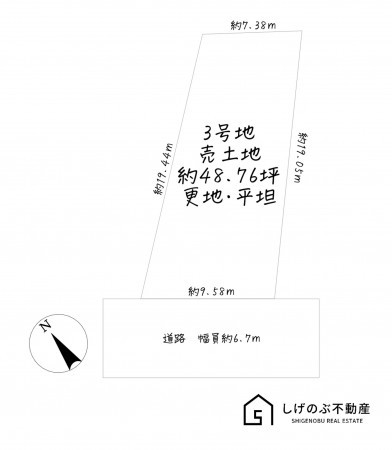 栗東市蜂屋、土地の間取り画像です