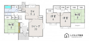 草津市若草、中古一戸建ての間取り画像です