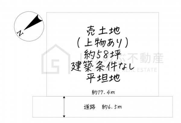 湖南市柑子袋西、土地の間取り画像です