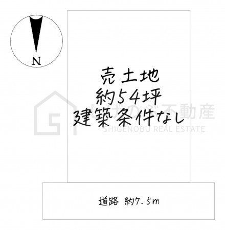 甲賀市水口町山、土地の間取り画像です