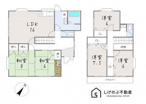 甲賀市甲南町希望ケ丘本町、中古一戸建ての間取り画像です