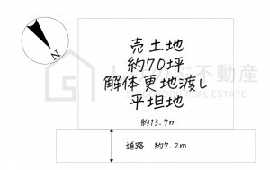 甲賀市水口町新城、土地の間取り画像です