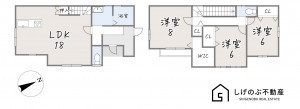 栗東市上鈎、新築一戸建ての間取り画像です