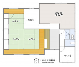 甲賀市甲南町竜法師、収益物件/店舗の間取り画像です