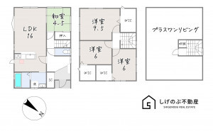栗東市小平井、中古一戸建ての間取り画像です