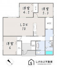 甲賀市甲南町竜法師、新築一戸建ての間取り画像です