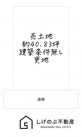 甲賀市甲南町新治、土地の間取り画像です