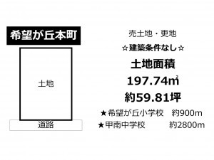 甲賀市甲南町希望ケ丘本町、土地の間取り画像です