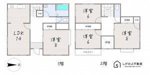 甲賀市甲南町希望ケ丘本町、中古一戸建ての間取り画像です