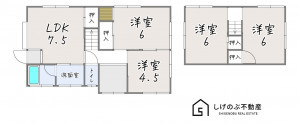 甲賀市甲南町希望ケ丘本町、中古一戸建ての間取り画像です