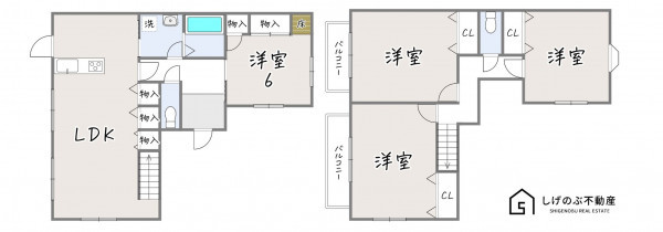 湖南市吉永、中古一戸建ての間取り画像です