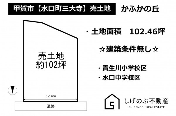 甲賀市水口町三大寺、土地の間取り画像です