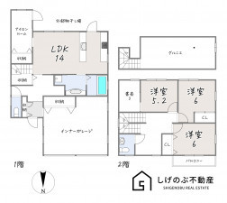 湖南市岩根、中古一戸建ての間取り画像です