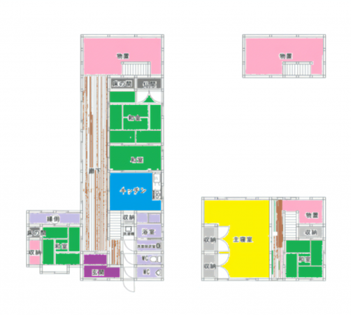 下新川郡朝日町平柳、中古一戸建ての間取り画像です
