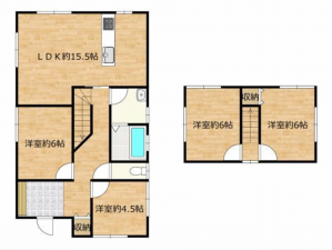 射水市八塚、中古一戸建ての間取り画像です