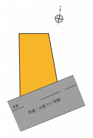 富山市大泉本町、土地の間取り画像です