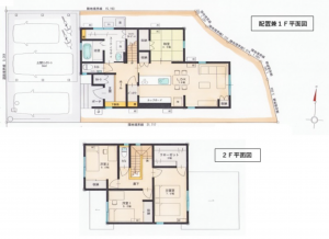 富山市大泉、新築一戸建ての間取り画像です