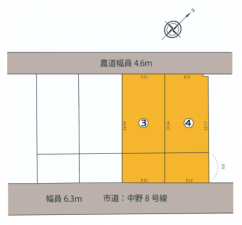 射水市中野、土地の間取り画像です