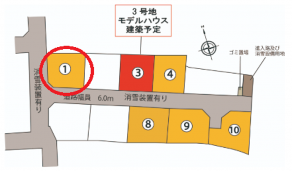 富山市奥田町、土地の間取り画像です