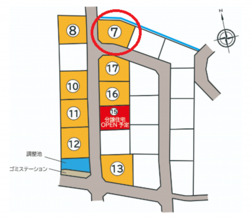 富山市千成町、土地の間取り画像です