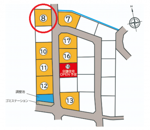 富山市千成町、土地の間取り画像です